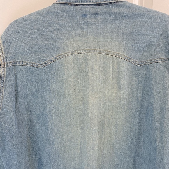 Structure Men’s Denim Snap Button Shirt Size Medium 38-40 - Picture 3 of 9